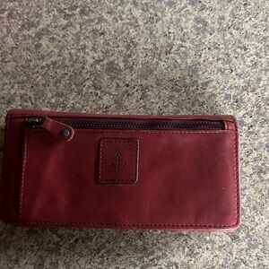 Harbour 2nd Red Leather Zip Wallet